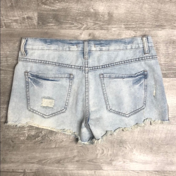 Free People Runaway Slouch Cutoff Denim Shorts - Picture 6 of 7